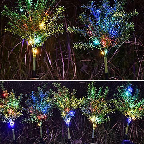 m·kvfa Waterproof 15 LED Branch Tree Garden Outdoor Multicolor Light Leaf Tree Solar Lights Christmas Lights Outdoor Fireworks Led Lawn Lamp for Christmas Thanksgiving Parties