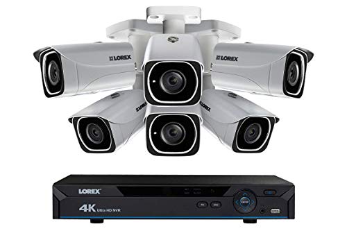 Lorex Weatherproof Indoor/Outdoor 4K Ultra HD, 1080p Security System, 6 Bullet Cameras w/Long Range Color Night Vision