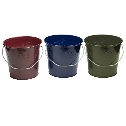 TIKI Brand 17 oz. Wax Bucket Candle Lavish Woodland; Navy Blue, Army Green and Burgundy 3-Pack
