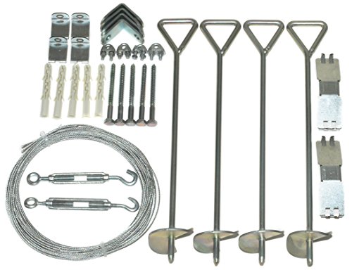 Palram Anchor Kit for Nature Series Greenhouses, Silver