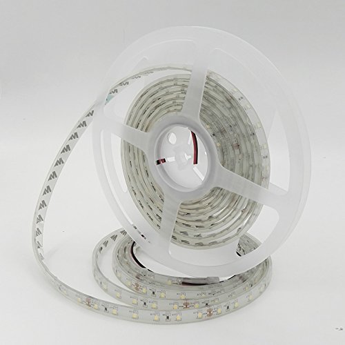 LEDMY DC12V IP68 Waterproof Flexible LED Strip Light SMD3528,String Light, 300LEDs Warm White 3000K, Adhesive Led Tape Light for Fountain, Outdoor, Aquarium and Home Improvement Using 5M/16.4Ft