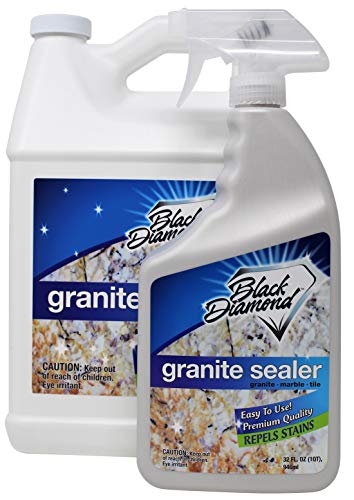 Granite Sealer: Seals and Protects, Granite, Marble, Travertine, Limestone and Concrete Counter Tops. Works Great On Grout, Fireplaces and Patios. 1-Quart/1-Gallon