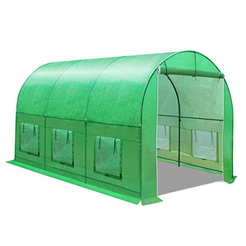 BenefitUSA Multiple Size Large Greenhouse Walk in Outdoor Plant Gardening Hot Greenhouse (12’x7’x7′)