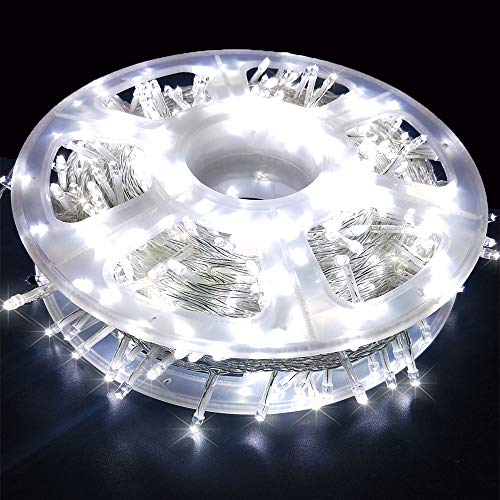 MYGOTO LED String Lights, 165FT 500LED 30V Plug in Waterproof String Lights with 8 Modes for Indoor and Outdoor Party Wedding Home Patio Lawn Garden Supplies (Cool White)