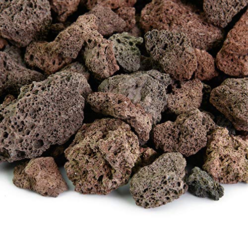 Venetian Princess Lava Rocks – Decorative Landscaping Rocks or Gas Fire Pits Rocks, 3/4″ (.75″) (10 Lbs, Red Lava Rock)