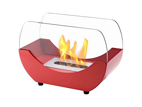 Ignis Portable Tabletop Ventless Bio Ethanol Fireplace – Liberty (Red)