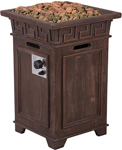 Bond Manufacturing 67512 Sonoma Gas Firebowl Column, Brown