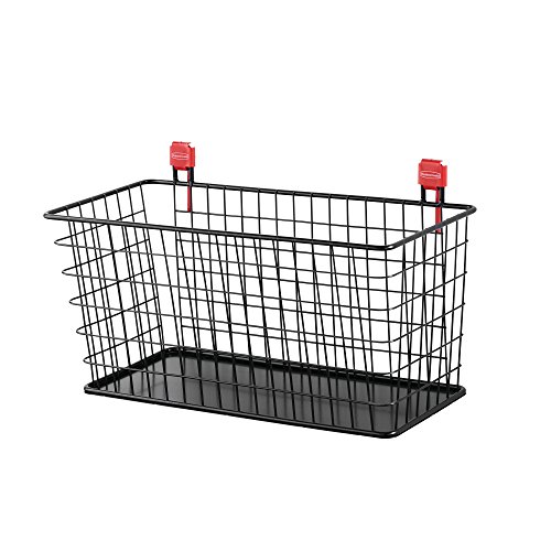 Rubbermaid Shed Accessories Large Wire Basket, Individual, Black
