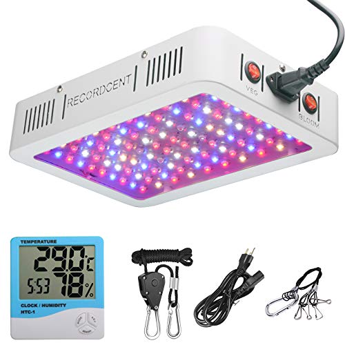 RECORDCENT 1000W LED Grow Light Full Spectrum Indoor Grow Lights for Plants Veg and Flower in Greenhouse Tent Plant(Replaced 1000 W HPS Light, Actual Power Consumption 110-130 W) (1000W-Plus-Upgrade)