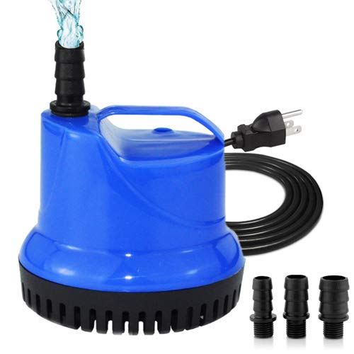 Lefunpets 475GPH-793GPH Submersible Water Pump, Ultra Quiet Fountain Submersible Circulation Water Pump with Handle for Fish Tank, Aquarium, Hydroponics, Pond (660GPH /35W) …