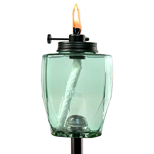 TIKI Brand Adjustable Flame Teal Torch (Glass)