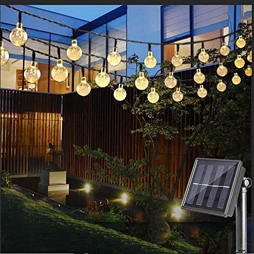 TuoPuLife Solar String Lights Outdoor, 25ft 40 LED Crystal Balls Waterproof Globe Solar Powered Fairy String Lights for Bedroom Garden Yard Home Patio Wedding Party Holiday Decoration