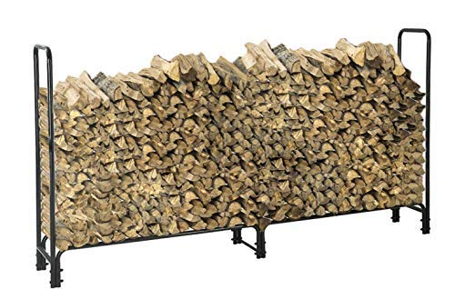 LITHER 8 Feet Heavy Duty Indoor/Outdoor Firewood Racks Anti-Corrosive Steel Wood Storage Log Rack