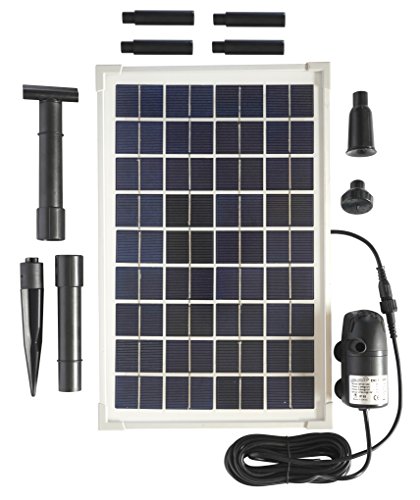 Solariver Solar Water Pump Kit – 160+GPH – Submersible Water Pump and 10 Watt Solar Panel for Sun Powered Fountain, Waterfall, Pond Aeration, Aquarium, Aquaculture (NO Battery Backup)