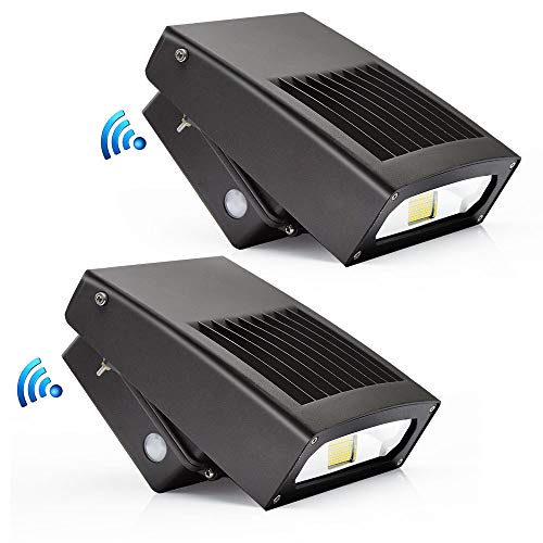 (Pack of 2) 30W LED Wall Pack Light, 0-90° Adjustable Lamp Body, Dusk to Dawn Photocell Included, 3300LM, 5000K Daylight, Outdoor LED Security Lighting with Wide Lighting Range