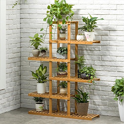 Magshion Wooden Flower Stands Plant Display Rack Choose 3 4 5 6 Shelf (6 Shelf)