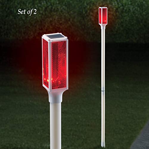 Collections Etc Solar Driveway Marker Lights – Set of 2