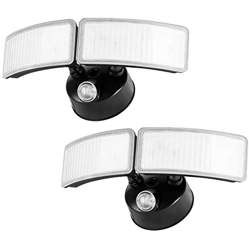 2 Pack 28W Amico Dusk to Dawn LED Outdoor Lighting 5000K 2500lm LED Security Lights IP65 Waterproof Flood Lights