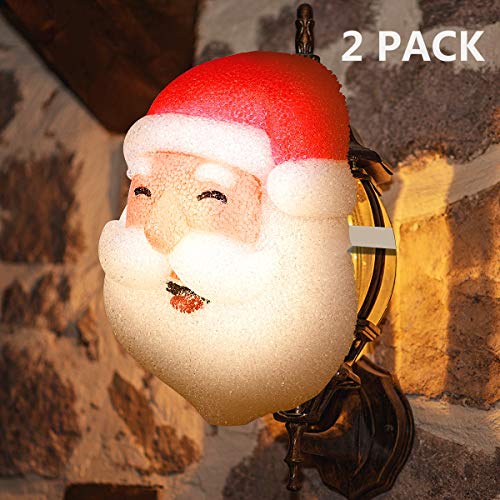 MAOYUE 2 Pack Porch Light Covers Outdoor Christmas Decorations Christmas Holiday Santa Light Covers Outdoor Porch Light Décor