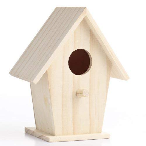 Set of 4 Unfinished Wooden Birdhouses for Crafting, Creating and Decorating