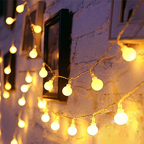 LED Globe String Lights twinkle lights , Plug in Fairy Lights, 49Ft 100 LED String Light, Waterproof, Perfect for Indoor Outdoor Wedding Christmas Party with 30V Low Voltage Transformer, Extendable