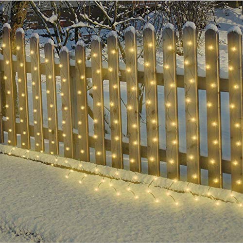 USB String Light, 120 LEDs 8 Modes 4 Timing Options Waterproof Flexible Fairy Light with Remote Control for Steps Decks Pathway Yard Stairs Fences (Warm White)