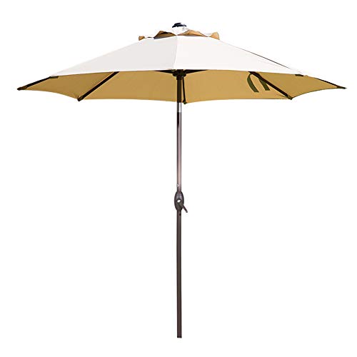 Abba Patio 9 Feet Patio Umbrella Market Outdoor Table Umbrella with Auto Tilt and Crank, Beige