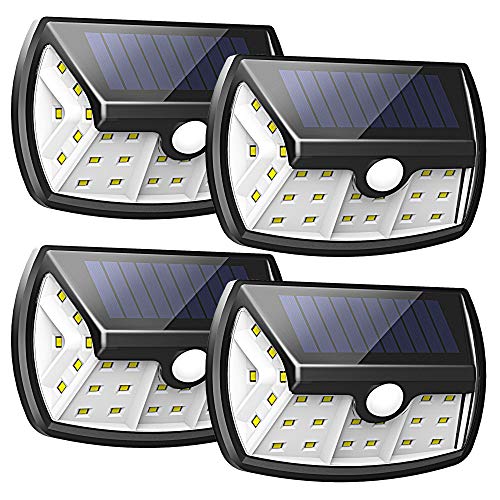 InnoGear Upgraded Solar Lights Outdoor, Motion Sensor Light with Wide Lighting Area Waterproof Wireless Security Lights Wall Sconce Lamp for Front Door, Back Yard, Driveway, Garage, Pack of 4