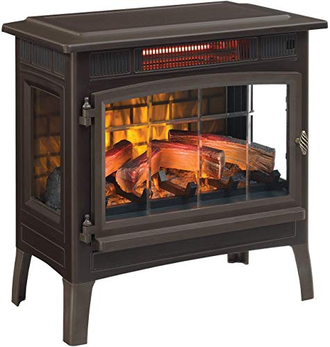 Duraflame 3D Infrared Electric Fireplace Stove with Remote Control – Portable Indoor Space Heater – DFI-5010 (Bronze)