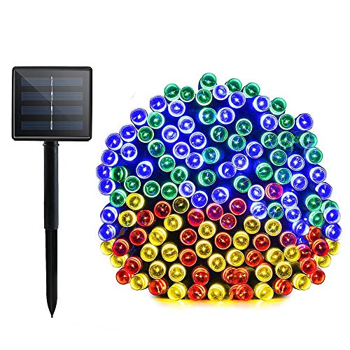 Komoon Solar String Lights 72 Ft 22 Meter 200 LED Solar Powered Fairy Christmas Lights for Outdoor Gardens Homes Wedding Party Lawn Patio Xmas Tree Waterproof (Multi Color)