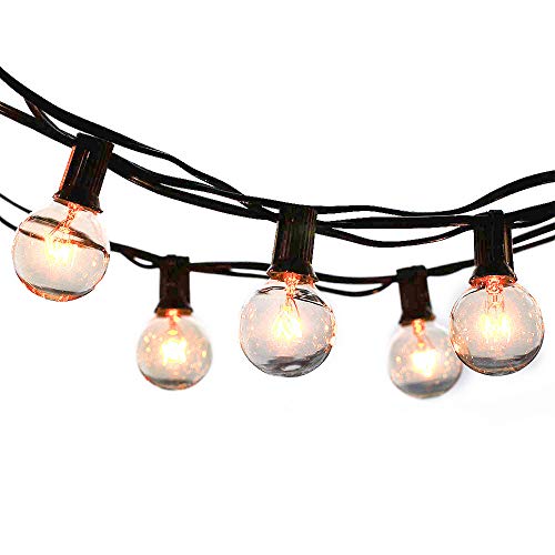 Upook Globe Outdoor String Lights G40 UL Listed Vintage Edison Bulbs 100Ft Commercial Grade Gazebo Hanging Lights Ambience for Patio Garden Porch Backyard Decorative Wedding Parties Kitchen Decor