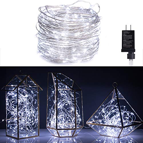 100Ft 300 LED Fairy Lights Waterproof Starry Firefly String Lights Plug in on a Flexible Copper Wire Perfect for Home Christmas Wedding Bedroom Indoor Party Decorations, White