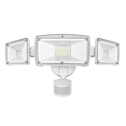 LED Security Lights, AUSPICE 2019 Upgraded Super Bright Flood Light Motion Sensor Light with 3 Adjustable Heads, 4000LM, 42W, IP65 Waterproof for Garage, Patio, Garden, Porch, Yard