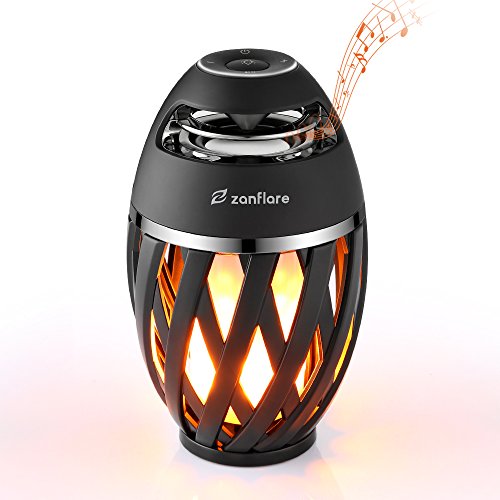 Led Flame Table lamp, Zanflare Torch Atmosphere Bluetooth Speakers&Outdoor Portable Stereo Speaker with HD Audio and Enhanced Bass, LED flickers Warm Yellow Lights BT4.2 for iPhone/iPad/Android