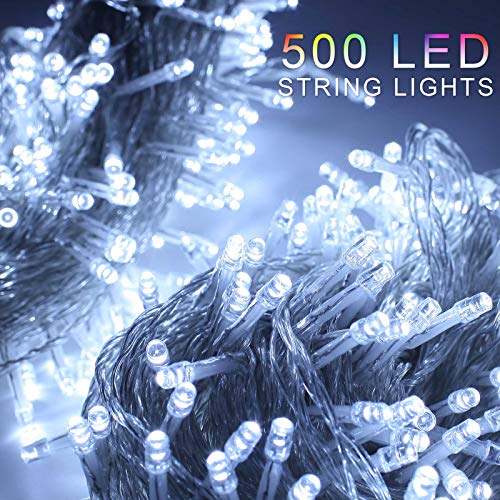 ZOIC 500 LED Christmas Wedding Party Fairy String Light Lamp 100 Meters (328 feet) 8 Modes 29V Memory Function White