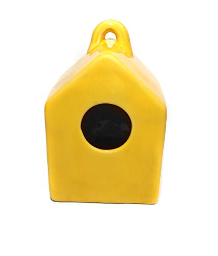 Mini Ceramic Birdhouse (Yellow)