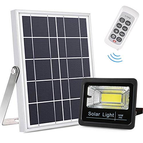 Updated Solar Flood Lights with Multi Modes, Remote Control Solar Lights Dusk to Dawn, Motion Sensor Solar Security Lights Auto On/Off Outdoor Waterproof for Yard, Barn, Driveway, Deck, Farm, Patio