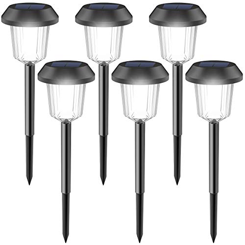InnoGear Upgraded Solar Pathway Garden Lights Switchable White and Colorful Light Waterproof Outdoor LED Landscape Lighting Auto On/Off Wireless Sun Powered for Yard Patio Walkway, Pack of 6