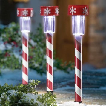 Prextex Christmas Solar Powered Pathway Lights (6 Pack) Powered By Sun ...